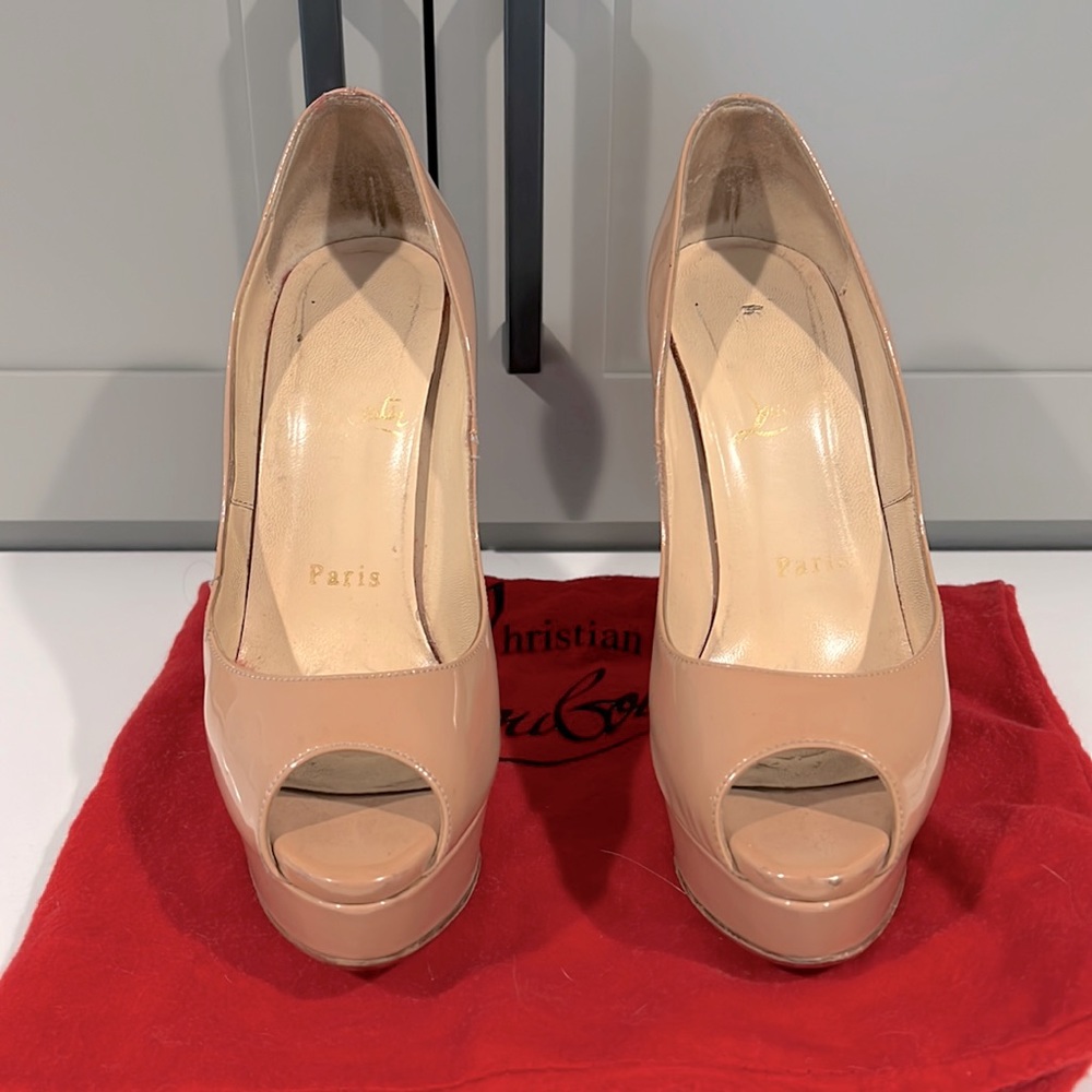 Authentic Christian Louboutin price platform pump